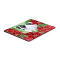 Skilledpower Borzoi Poinsettas Mouse Pad; Hot Pad or Trivet SK628283